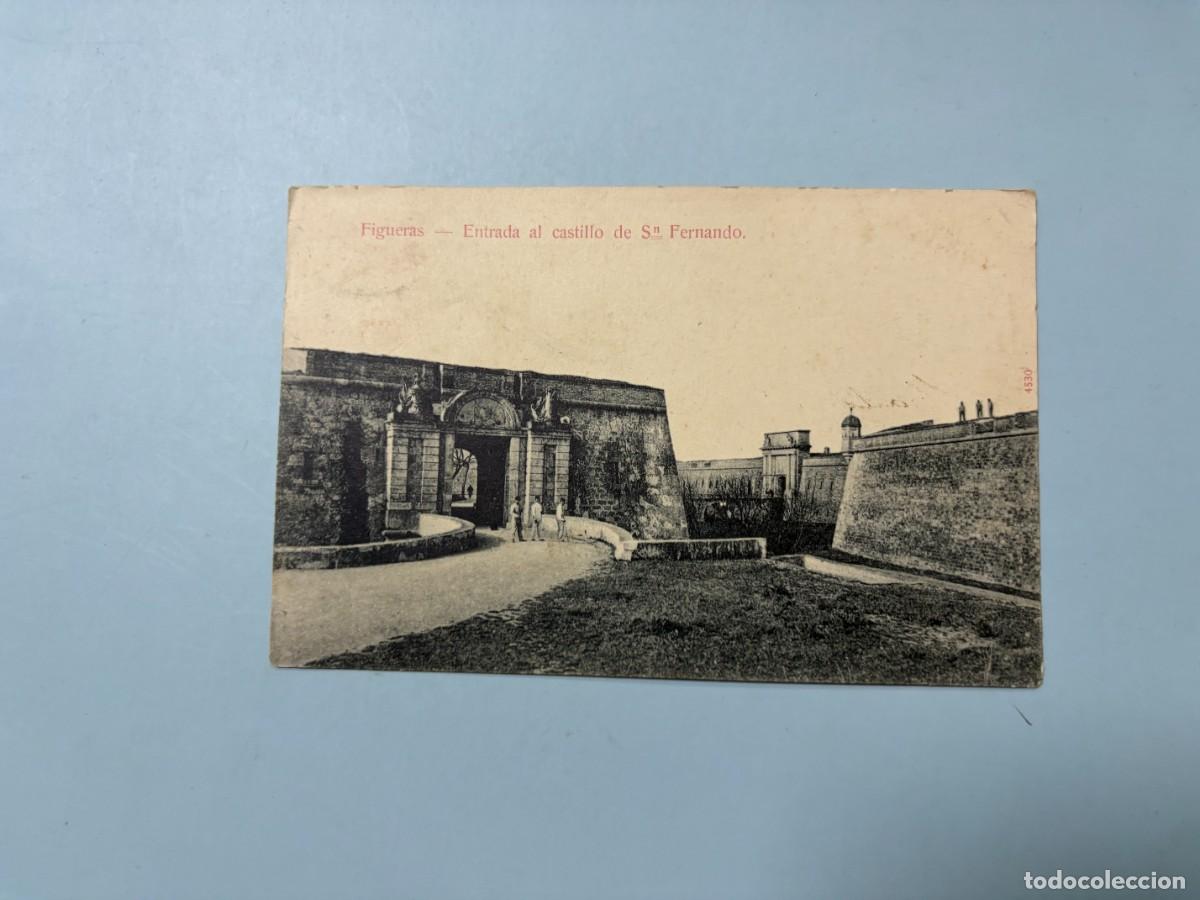 Postales: TARJETA POSTAL. GERONA. FIGUERAS. ENTRADA AL CASTILLO DE SAN FERNANDO.