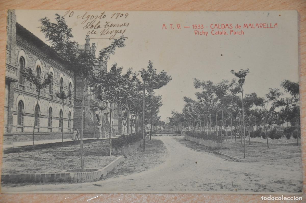 Postales: postal caldas de malavella, vichy catala, parch, atv 1533