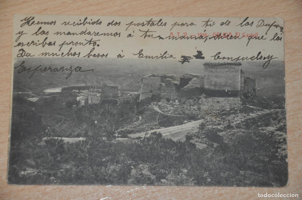 Postkarten: postal gelida, el castell, atv 1916