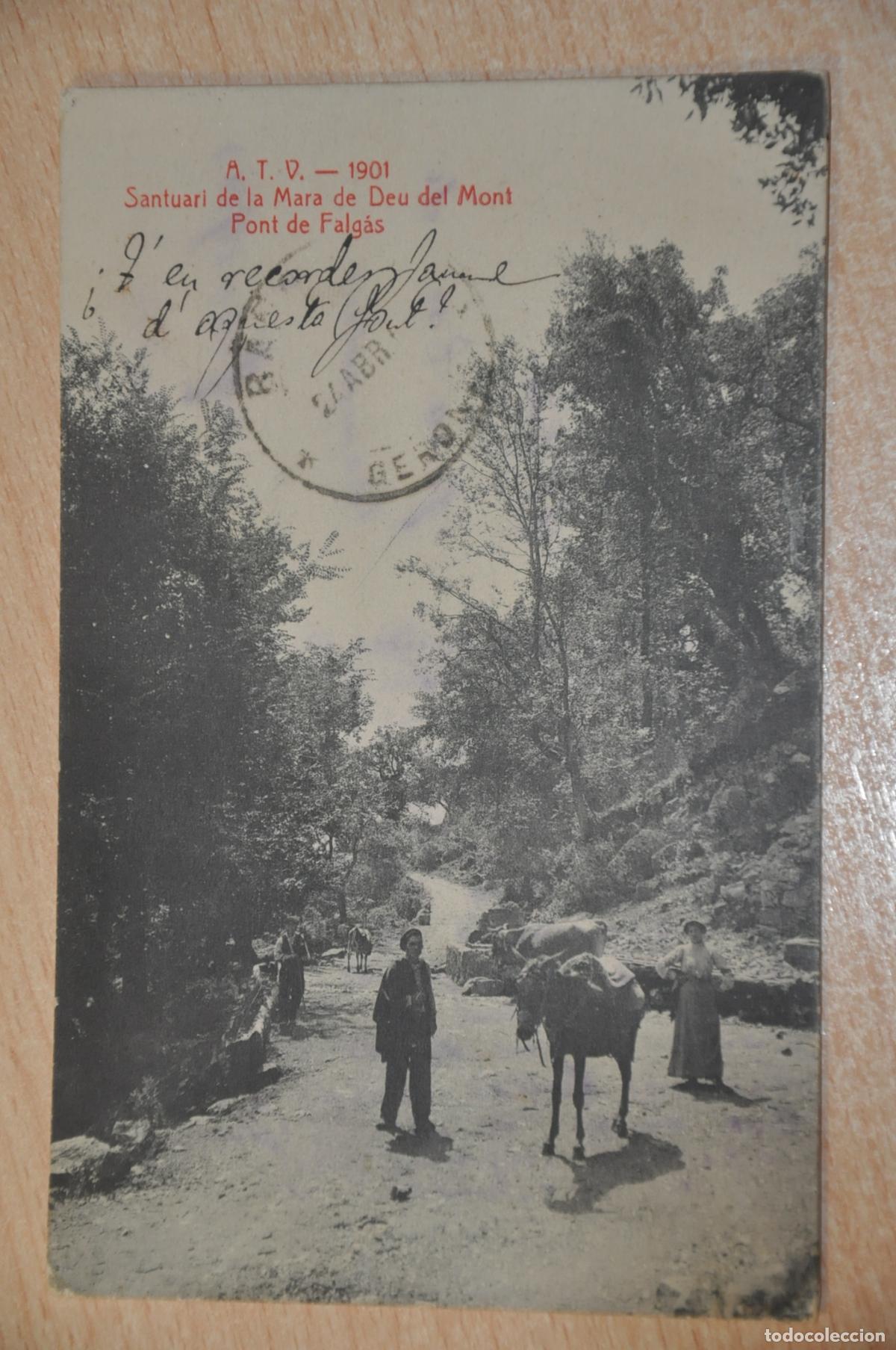Postales: postal de la mare de deu del mont pont de falgas, atv 1901
