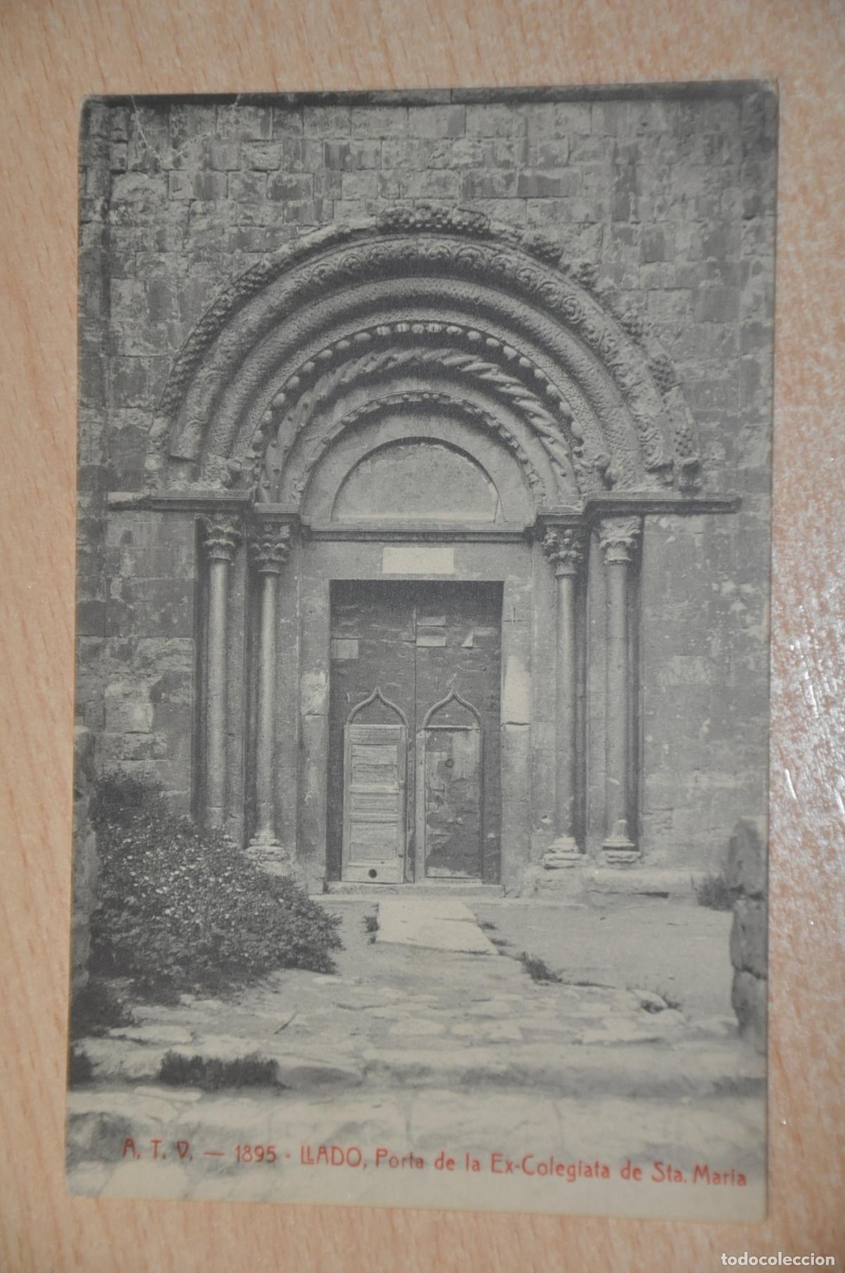 Postales: postal llado, porta de la ex-colegiata de sta. maria, atv 1895
