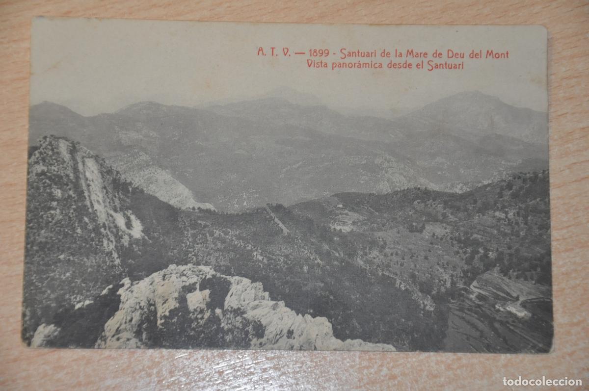 Postales: postal santuari de la mare de deu del mont, vista panoramica desde el santuari, atv 1899