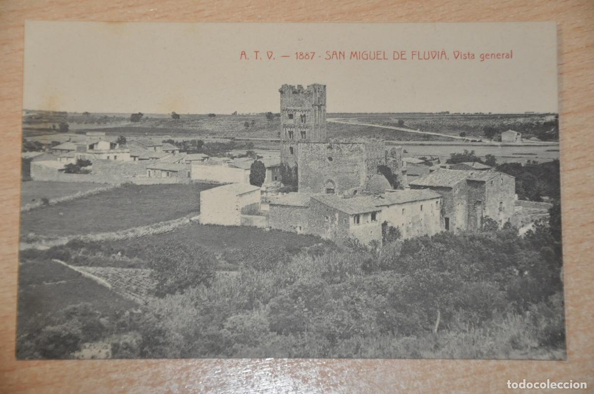 Postales: postal san miguel de fluvia, vista general, atv 1887