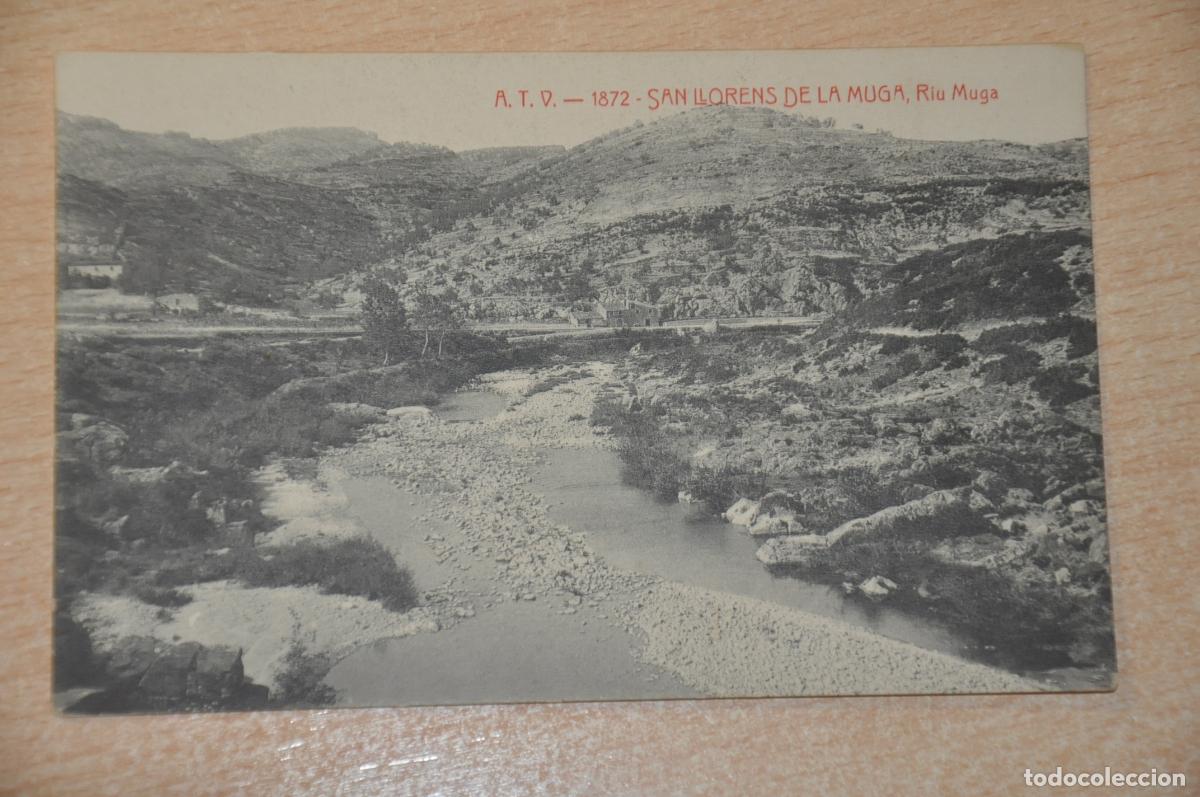 Postales: postal san llorens de la muga, riu muga, atv 1872