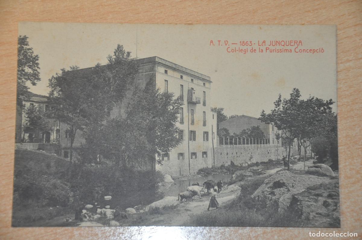 Postales: postal la junquera, jonquera, col.legi de la purissima concepcio, atv 1863