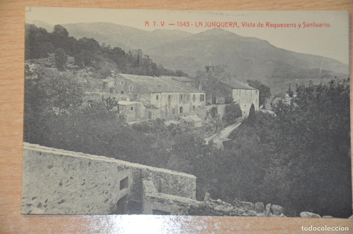Postales: postal la junquera, jonquera, vista de requesens y santuario, atv 1843