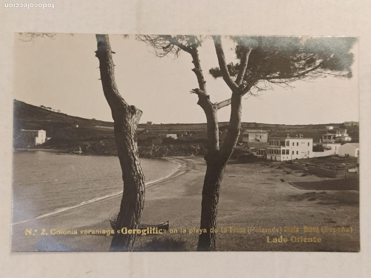 Postales: PALAMOS - COLONIA VERANIEGA GEROGLIFIC - PLAYA LA FOSCA - FOTOGRAFICA - POSTAL ANTIGUA (116.220)