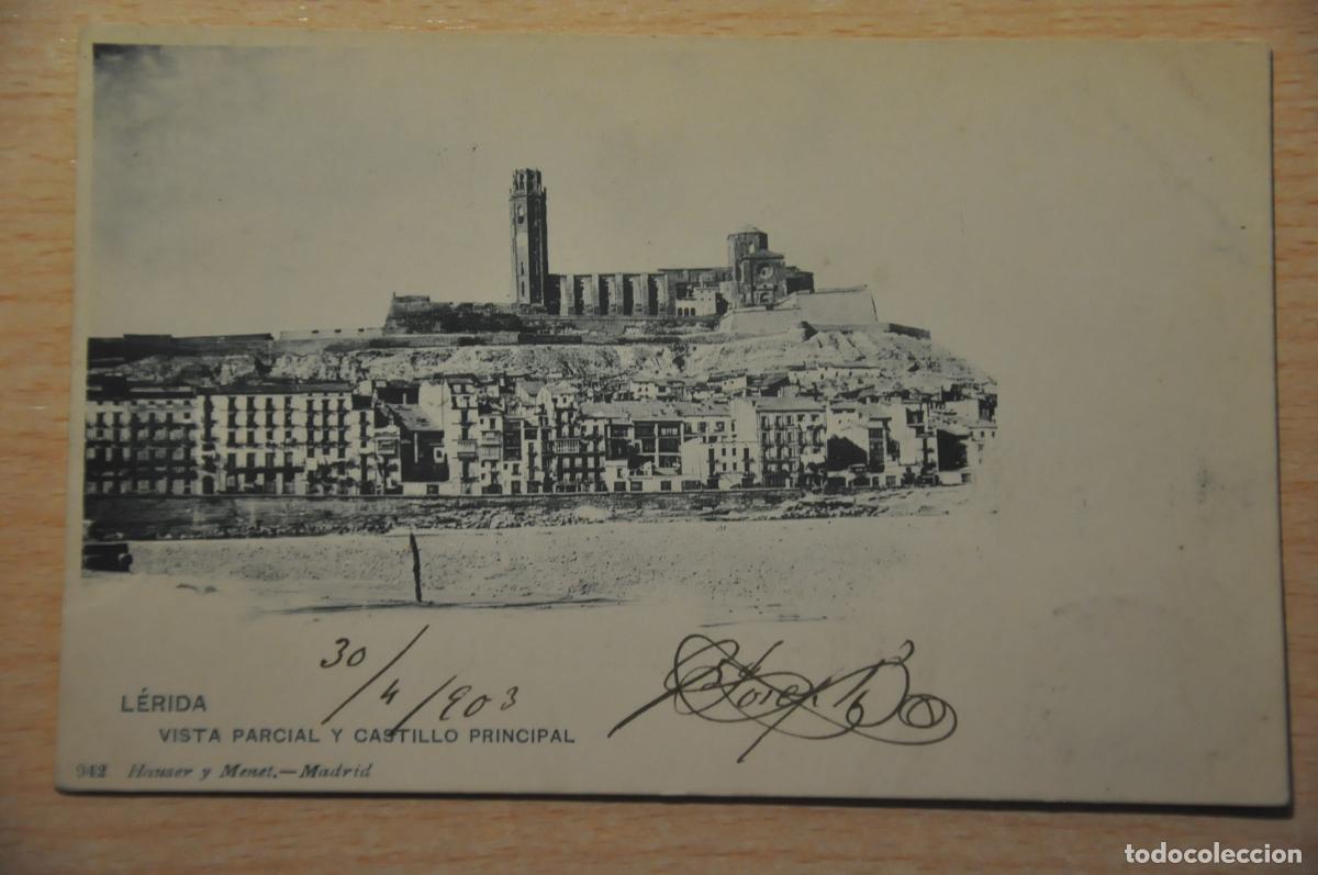 Postales: postal lerida, vista parcial y castillo, hauser y menet 942