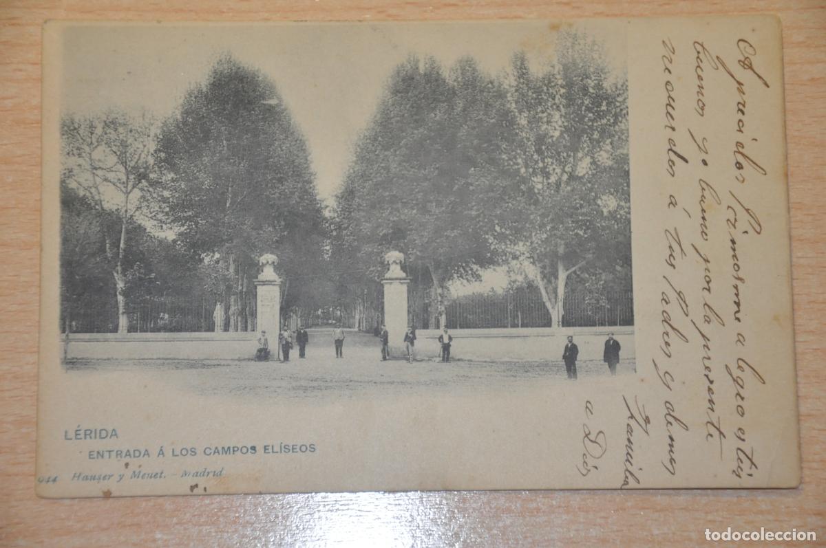 Postales: postal lerida, entrada a los campos eliseos, hauser y menet 944
