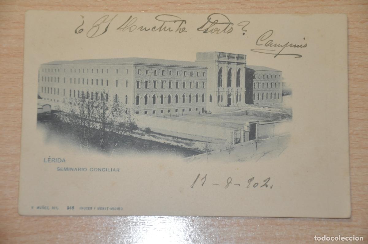 Postales: postal lerida, seminario conciliar, hauser y menet, v.mu&ntilde;oz fot. 946