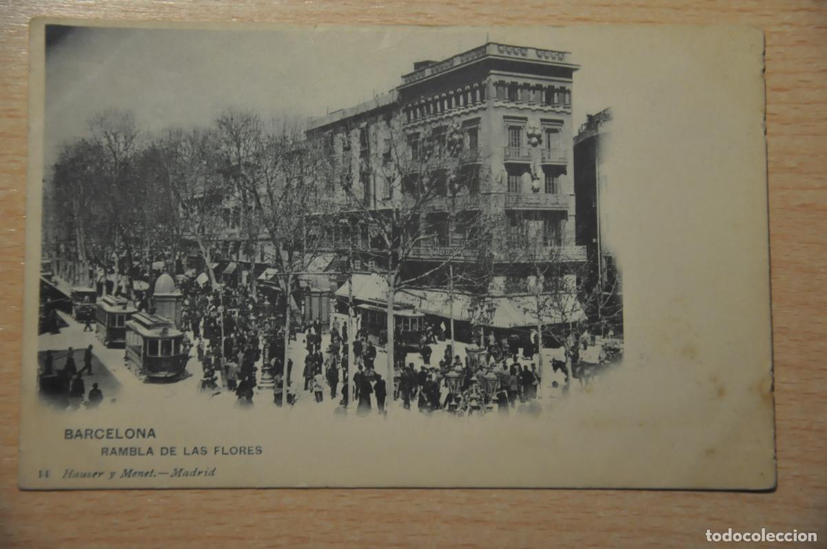 Postales: postal barcelona, rambla de las flores, hauser y menet 14