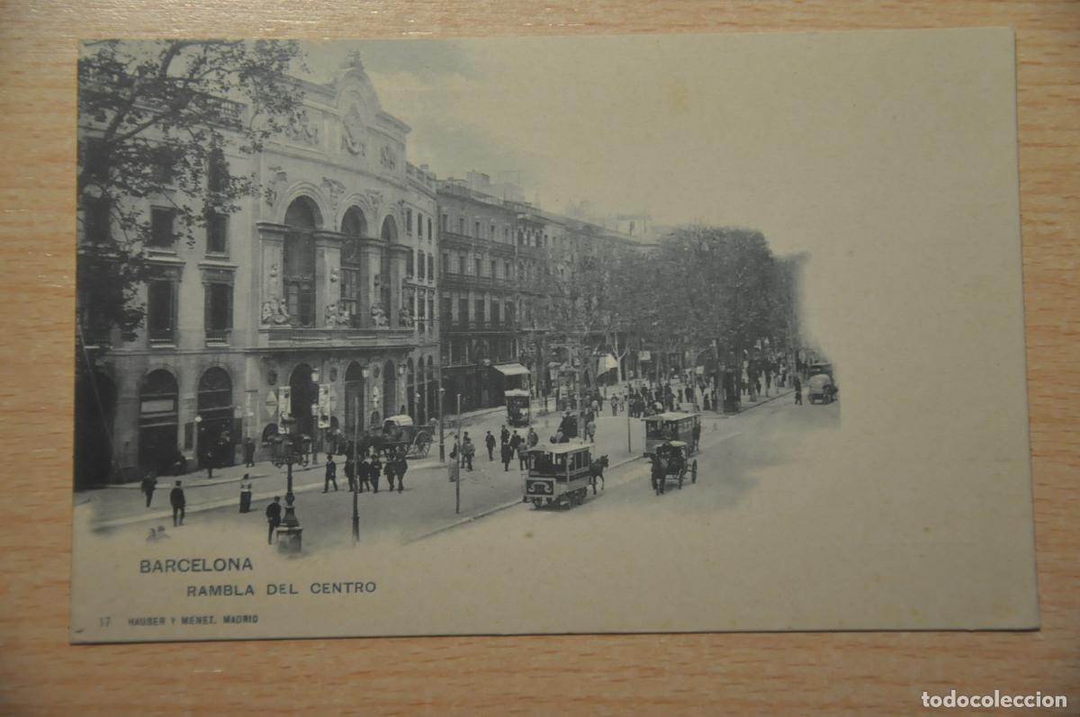 Postales: postal barcelona, rambla del centro, hauser y menet 17