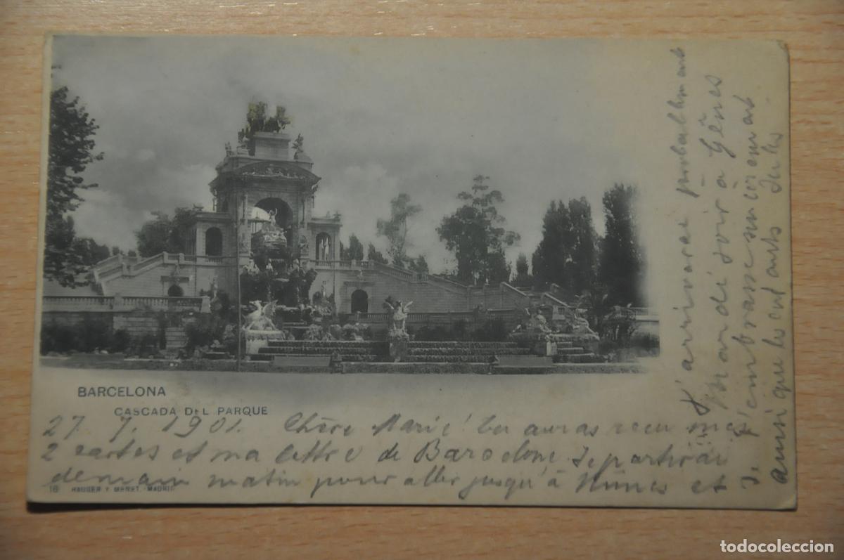 Postales: postal barcelona, cascada del parque, hauser y menet 16