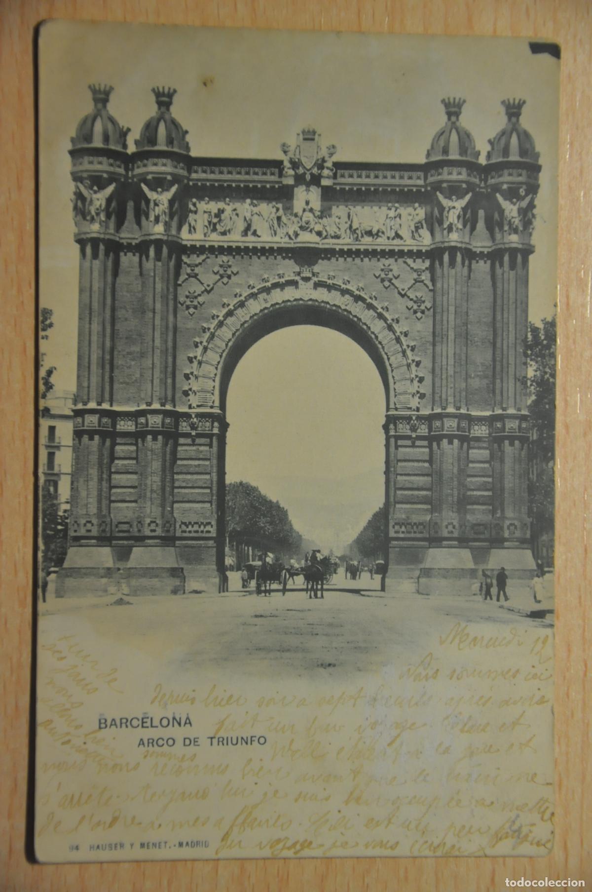 Postales: postal barcelona, arco de triunfo, hauser y menet 94