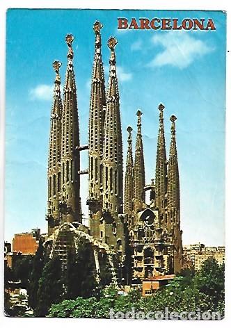 Postales: TORRES DEL TEMPLE DE LA SAGRADA FAMILIA.- BARCELONA