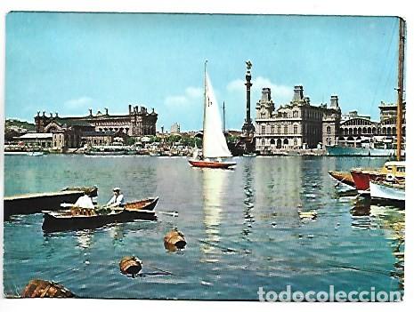 Postales: LA PUERTA DE LA PAZ DESDE EL CLUB MARITIMO.- BARCELONA
