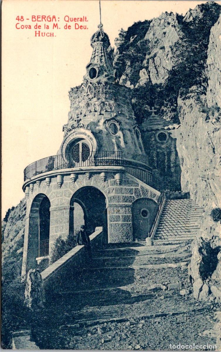 Postales: Berga - Queralt - Cova de la M. de Deu - Huch - Ed- L'Excursionista Bergad&agrave; 48 - 140x88mm