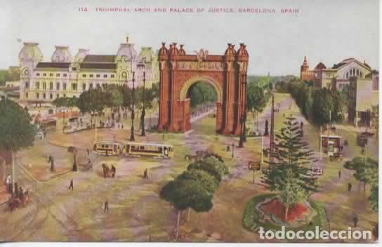 Cartes Postales: BARCELONA SIN ESCRIBIR ARCO DEL TRIUNFO IMPRESA EN USA