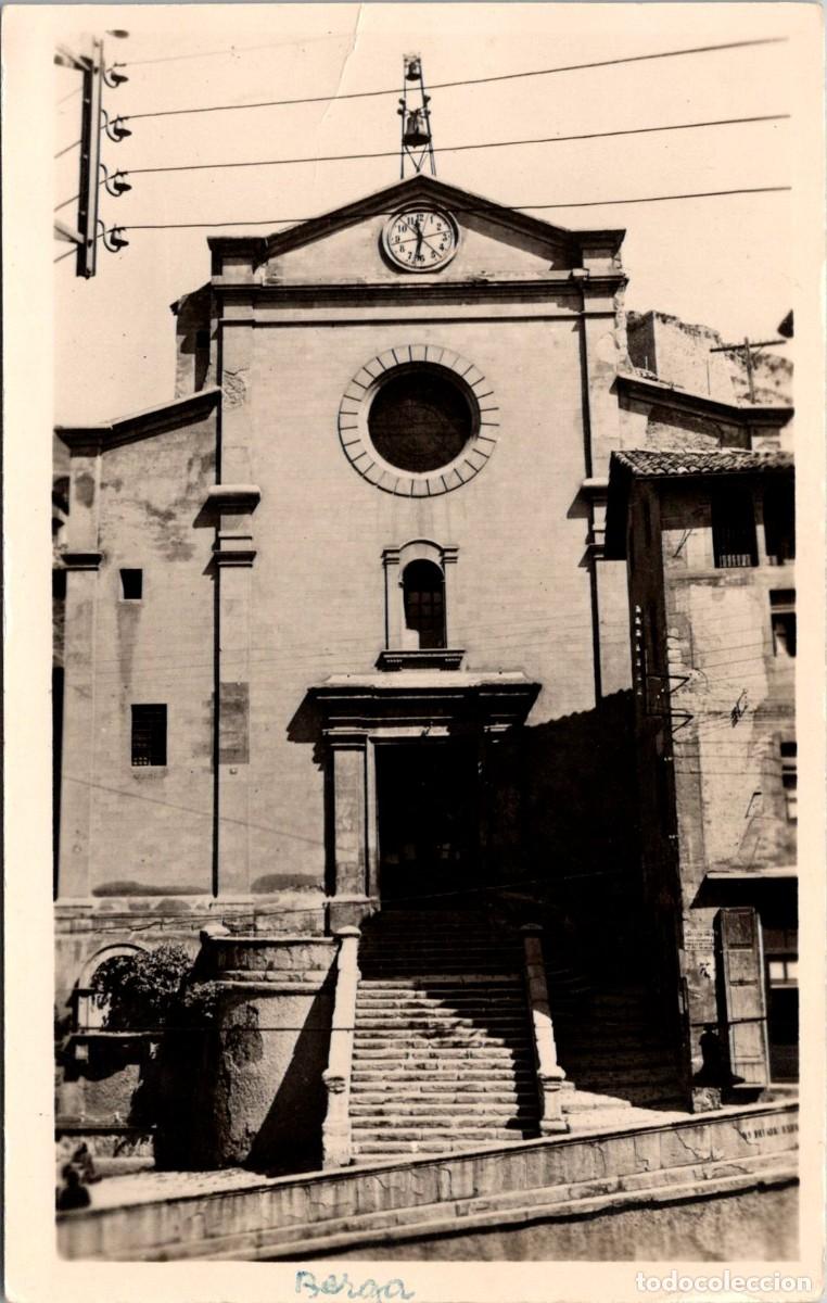Postales: Berga - Fachada de la Iglesia Parroquial de San Pedro - Huch - 140x89mm