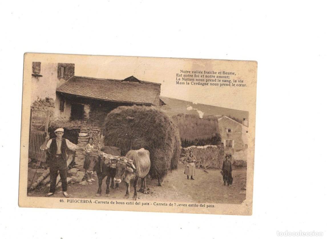 Postales: PUIGCERD&Aacute;. 45 CARRETA DE BOUS ESTIL DEL PA&Iacute;S