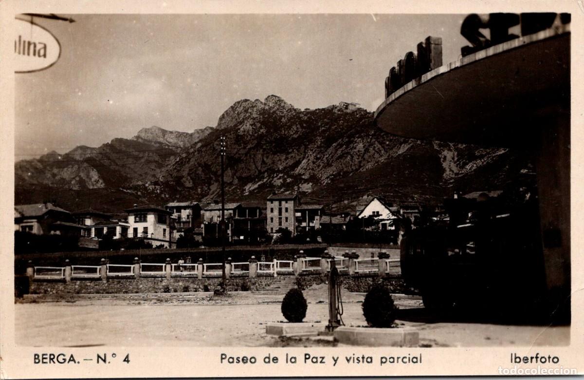 Postales: Berga-Paseo de La Paz y vista parcial-Iberfoto 4-Prueba?-Reverso Burdo sin Imprimir-138x88mm-In&eacute;dita