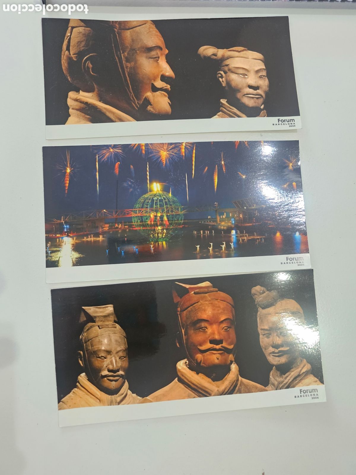 Postkarten: Postal de gran tama&ntilde;o del F&ograve;rum de les Cultures 2004 Barcelona Guerrers de Xian, Moure el m&oacute;n espect