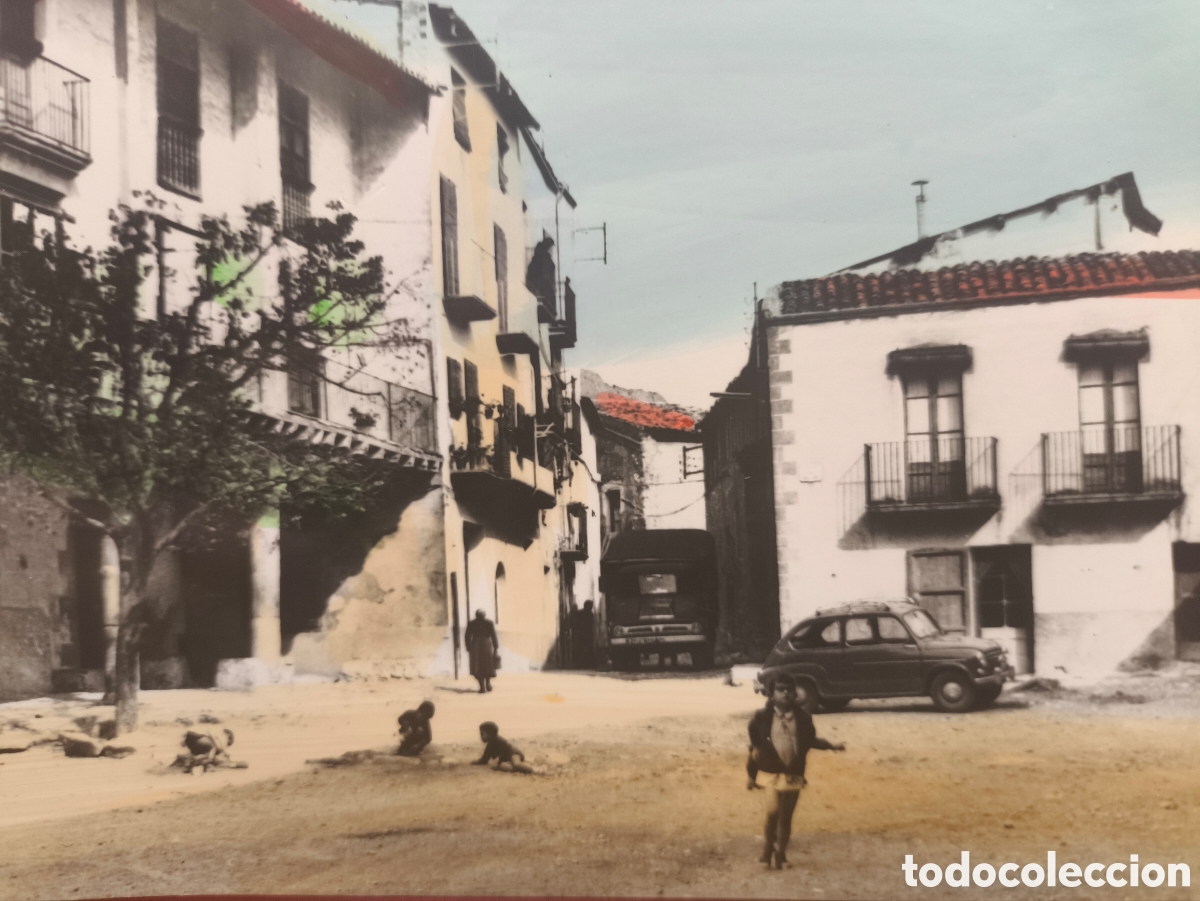 Postais: PERAMOLA PLA&Ccedil;A ROCA POSTAL FOTOGR&Aacute;FICA COLOREADA ALT URGELL LLEIDA C. 1960