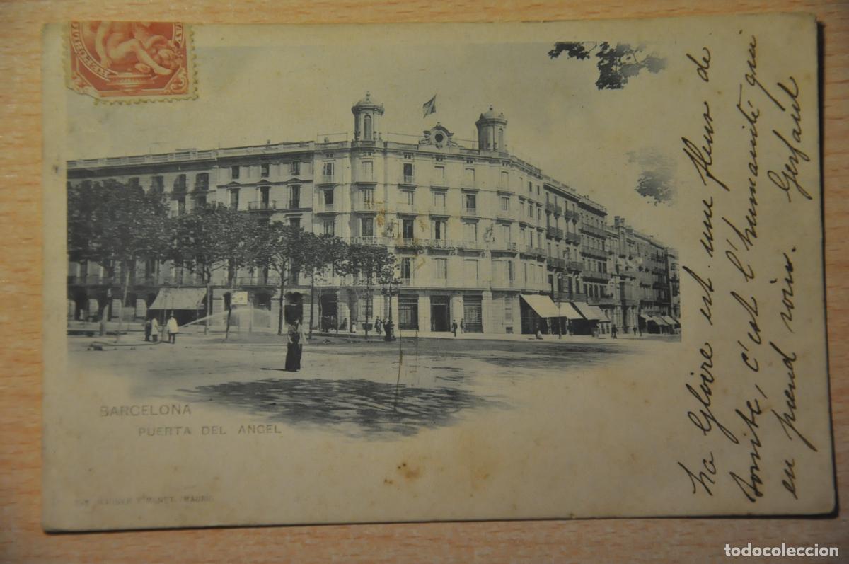 Postales: postal barcelona, puerta del angel, hauser y menet 253