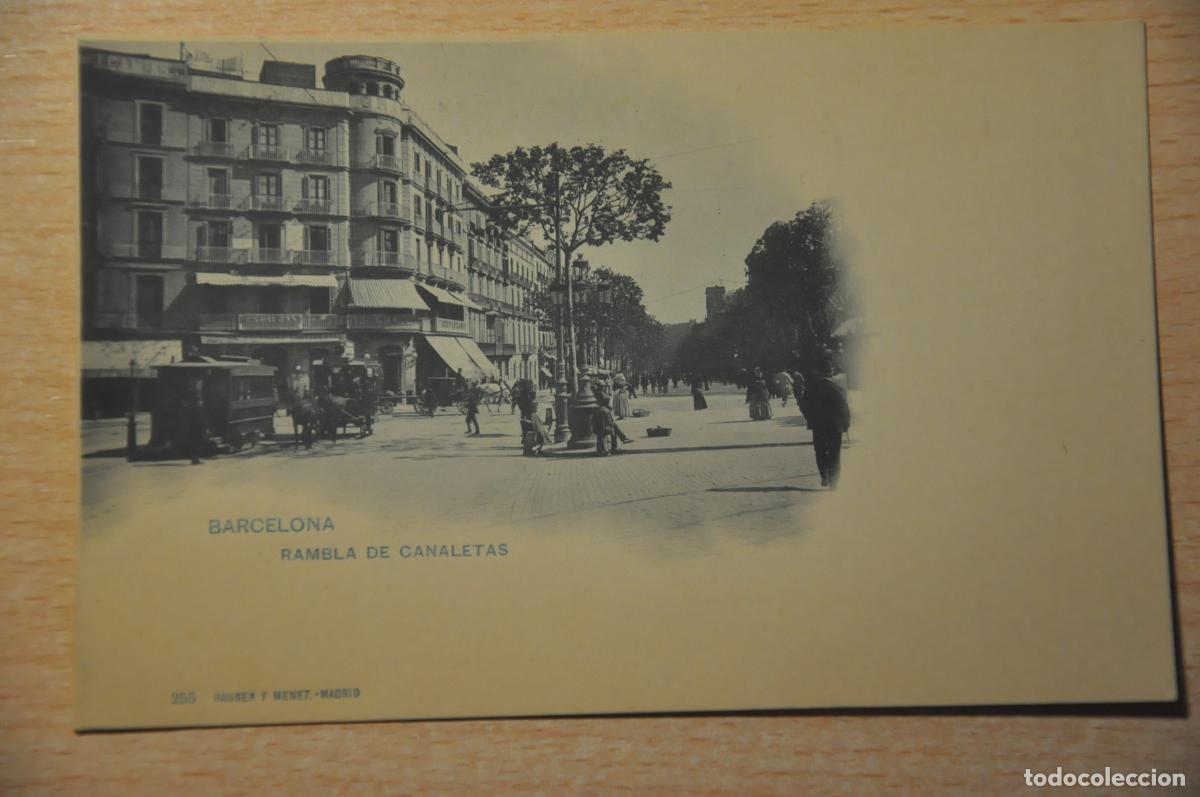 Postales: postal barcelona, rambla de canaletas, hauser y menet 255