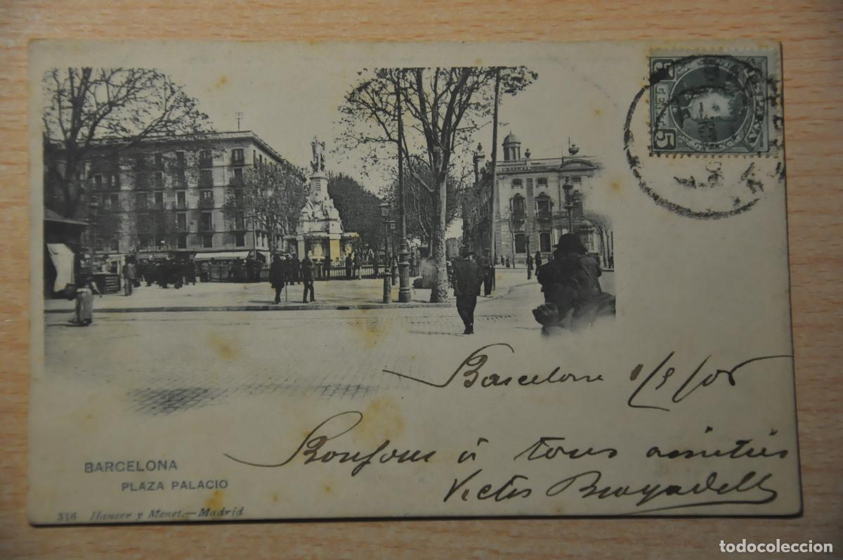 Postales: postal barcelona, plaza palacio, hauser y menet 316