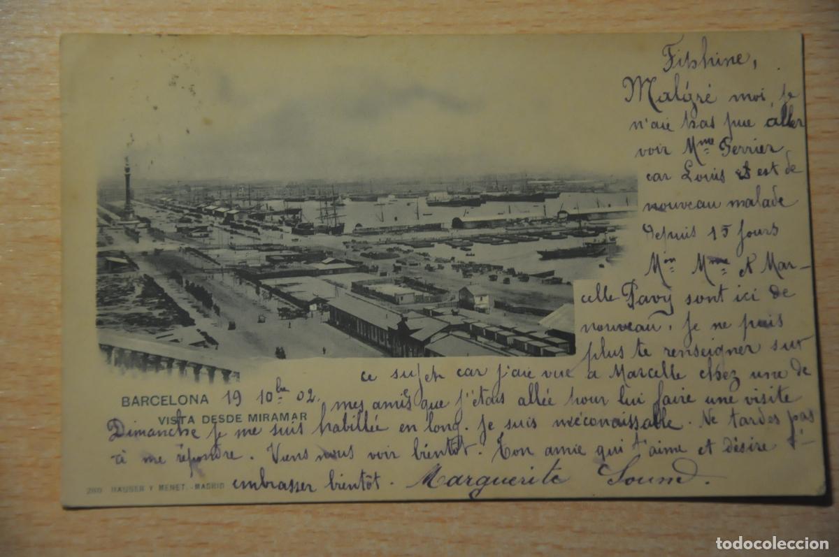 Postales: postal barcelona, vista desde miramar, hauser y menet 260