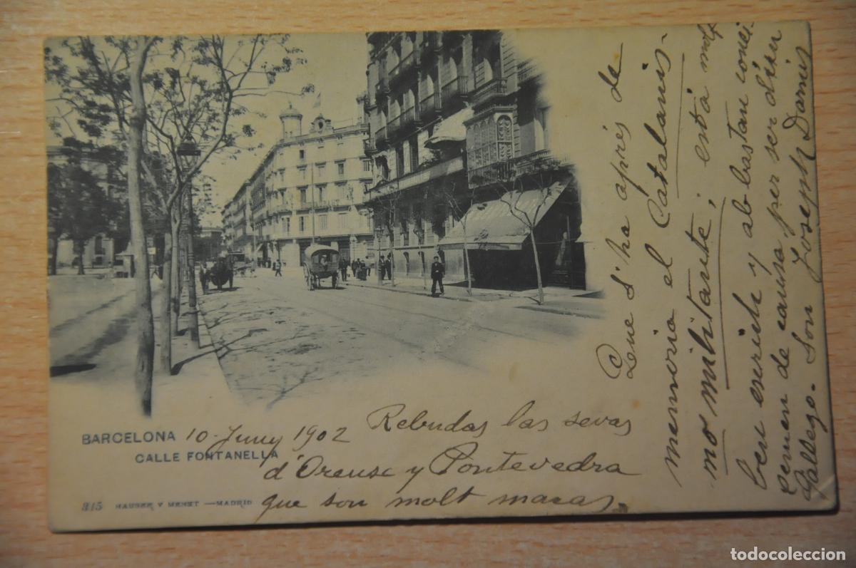 Postales: postal barcelona, calle fontanella, hauser y menet 315