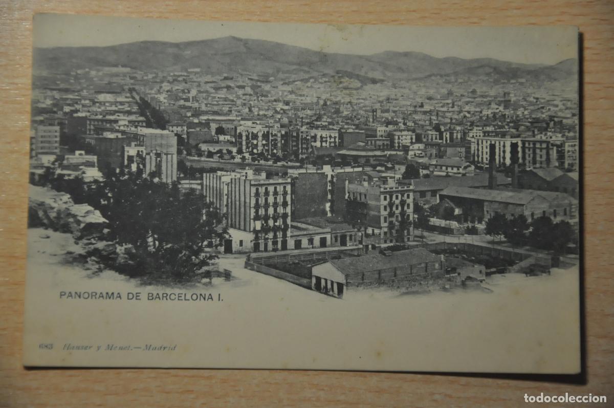 Postales: postal panorama de barcelona I, hauser y menet 683