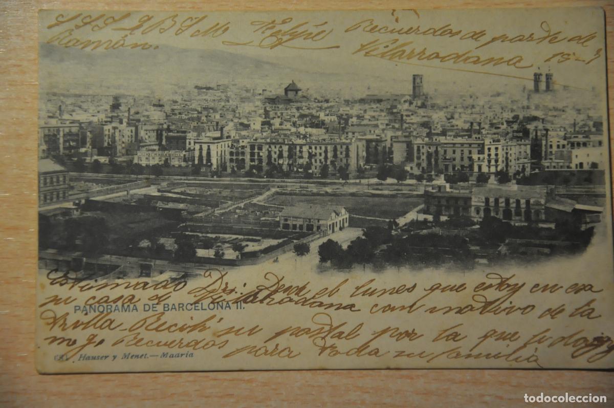 Postales: postal panorama de barcelona II, hauser y menet 681