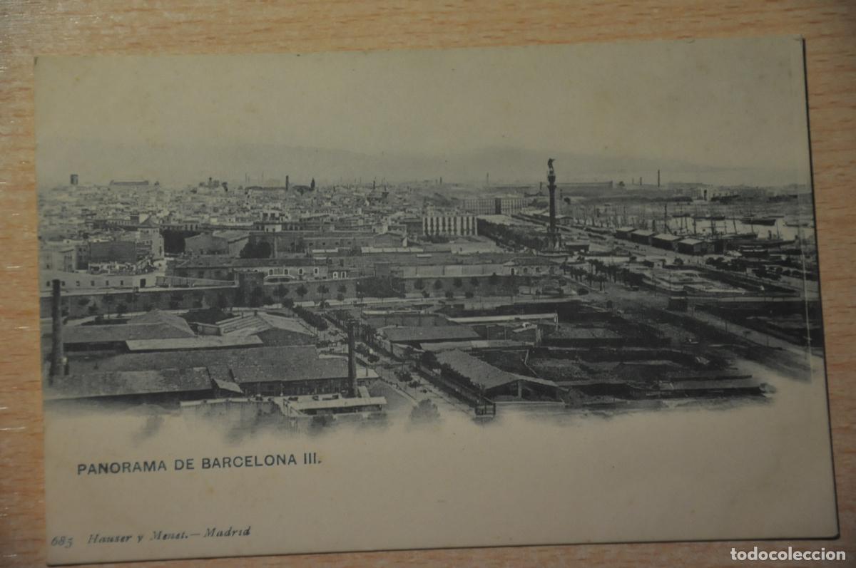 Postales: postal panorama de barcelona III, hauser y menet 685