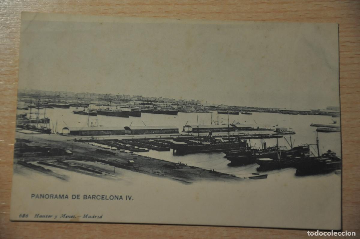 Postales: postal panorama de barcelona IV, hauser y menet 686