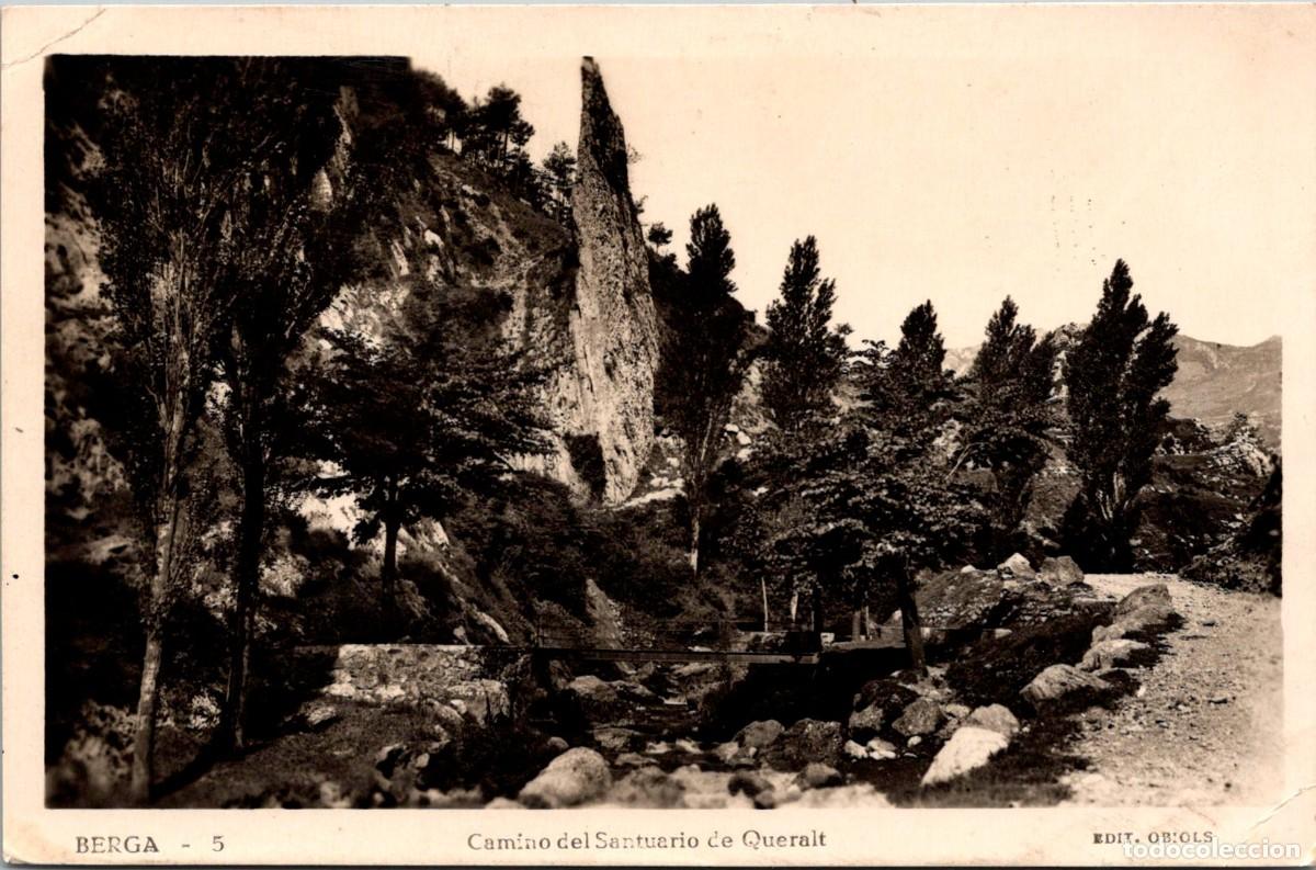 Postales: Berga - Camino del Santuario de Queralt - Edit. Obiols 5 - 140x91mm