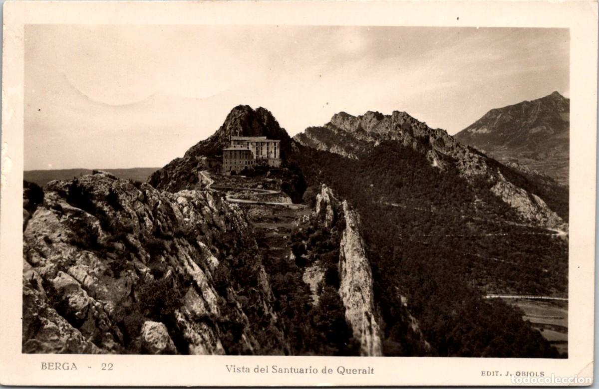 Postkarten: Berga - Vista del Santuario de Queralt - Edit. Obiols 22 - 140x91mm