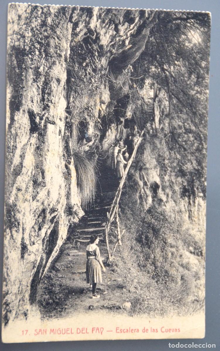 Postales: POSTAL SAN MIQUEL DEL FAI ESCALERA DE LAS CUEVAS