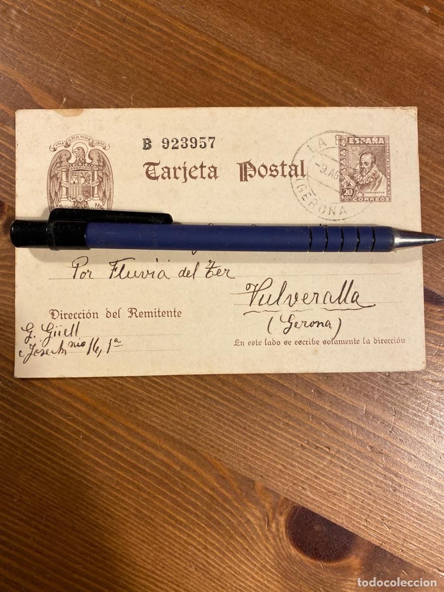 Postales: TARJETA POSTAL CIRCULADA 1941 LA BISBAL FAMILIA G&Uuml;ELL