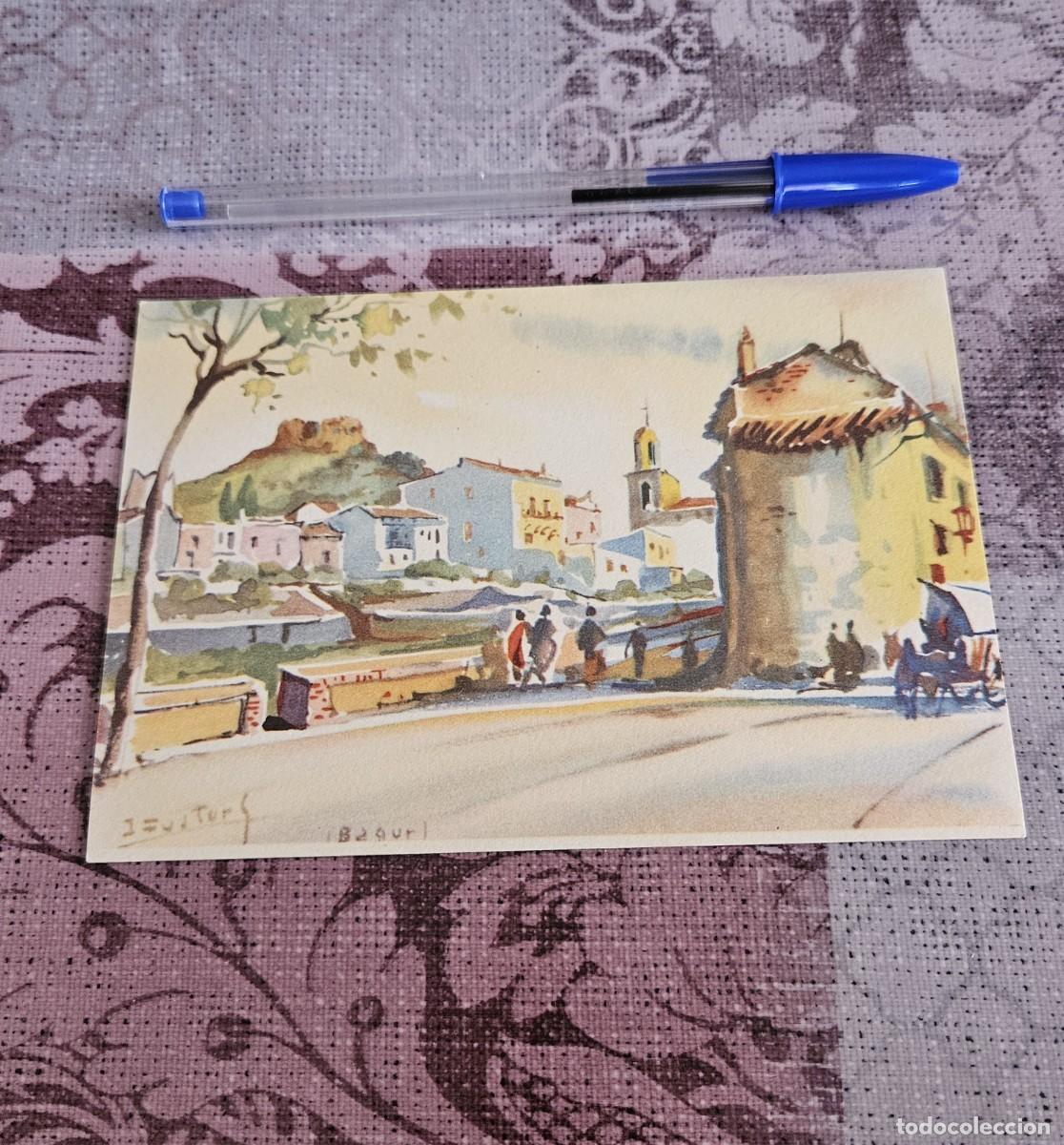 Postales: Antigua Tarjeta Postal Reproduce Pintura Original En Acuarela De Bagur (Costa Brava- Girona).