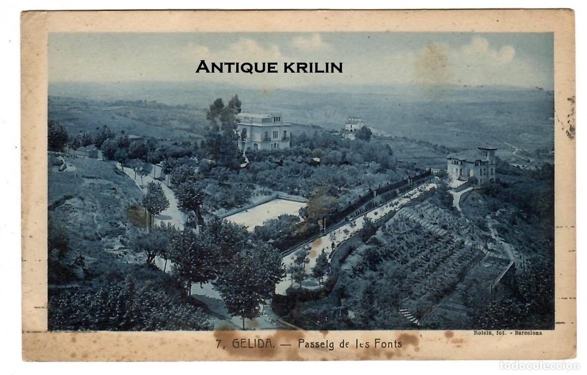 Postales: GELIDA N&ordm; 7 PASSEIG DE LES FONTS / L. ROISIN / FRANQUEADA