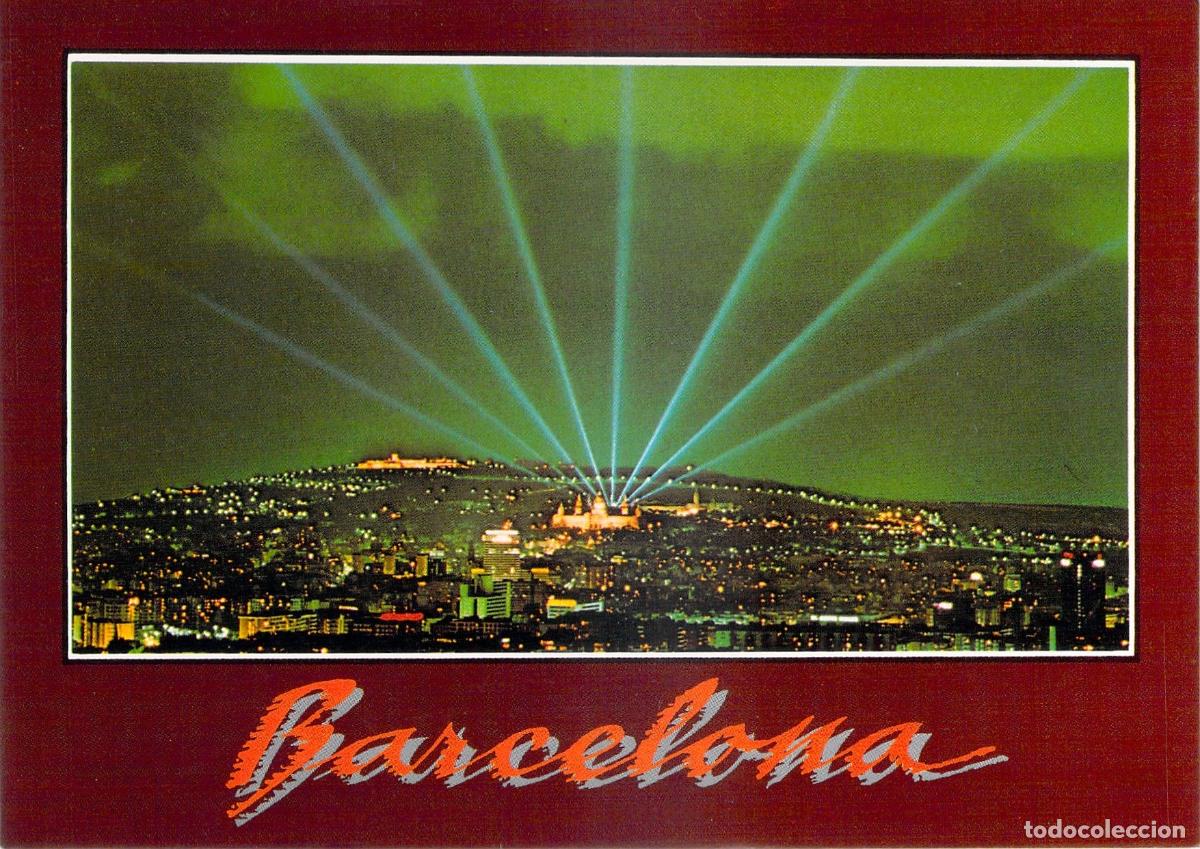 Postales: Postal Barcelona Montju&iuml;c Fuente Luminosa Vista Nocturna