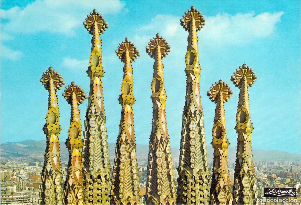 Postales: Postal Barcelona Sagrada Familia Pin&aacute;culos de las Torres por Zerkowitz