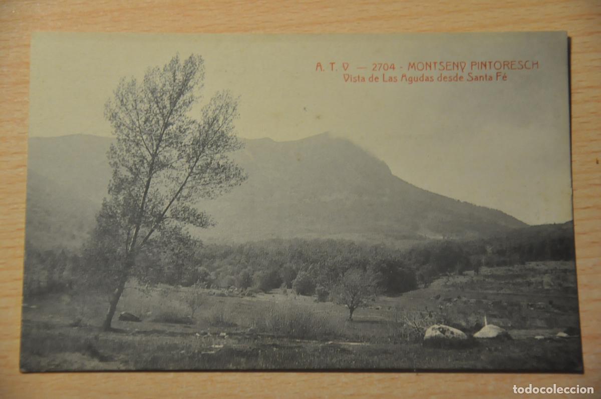 Postales: postal montseny pintoresch, vista de las agudas desde santa fe, atv 2704