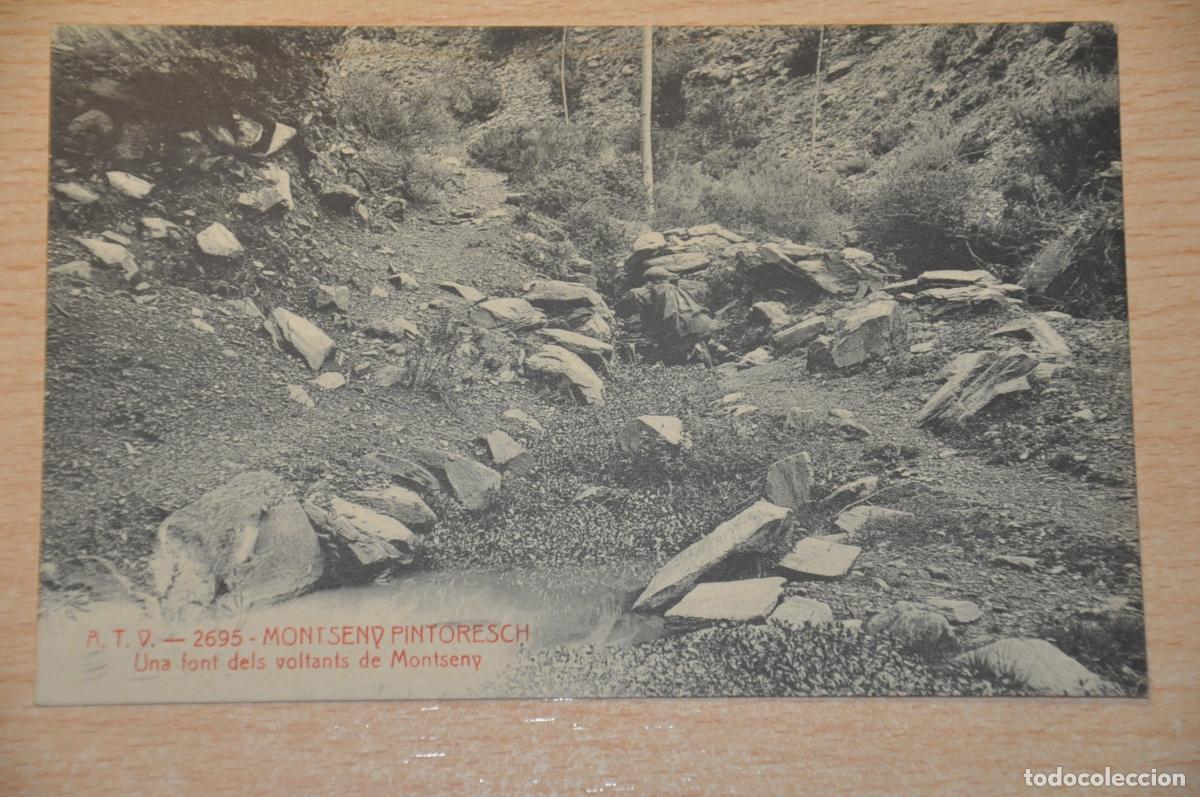 Postales: postal montseny pintoresch, una font dels voltants de montseny, atv 2695