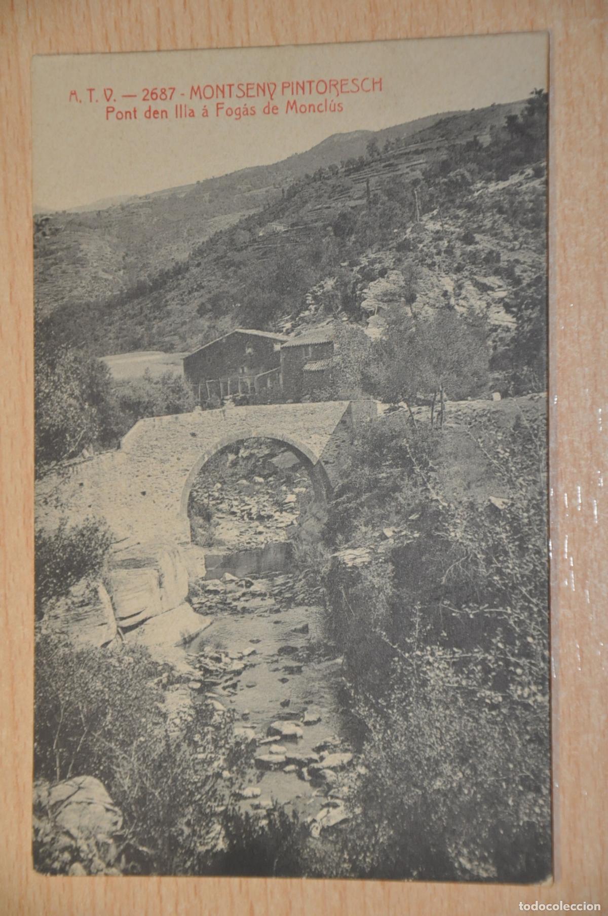 Postales: postal montseny pintoresch, pont den illa a fogas de monclus, atv 2687