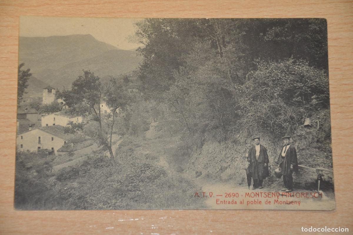 Postales: postal montseny pintoresch, entrada al poble del montseny, atv 2690