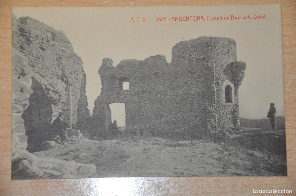 Postales: postal argentona, castell de burriach, detall, atv 2627