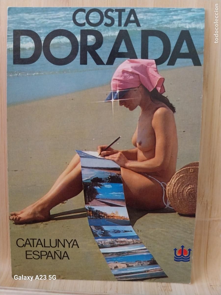Postales: COSTA DORADA CATALU&Ntilde;A ED FISA SC ORIGINAL PLAYA TOP LESS